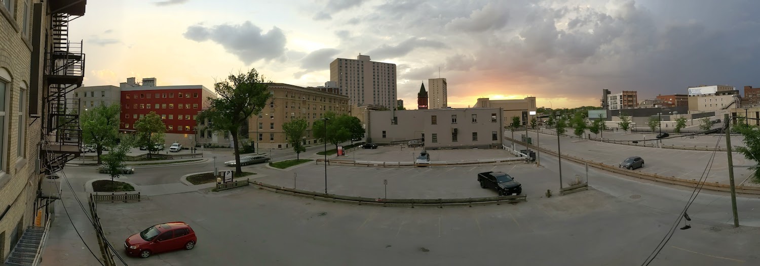 Surface parking lots behind 374 Donald St., Winnipeg